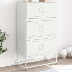 vidaXL fehér acél tálalószekrény 68, 5x38, 5x123, 5 cm (846493)