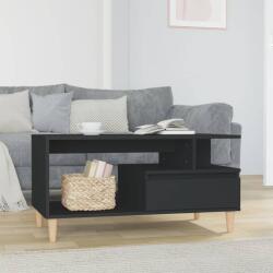 vidaXL fekete szerelt fa dohányzóasztal 90 x 49 x 45 cm (819613)