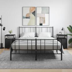 vidaXL 2 db fekete szerelt fa éjjeliszekrény 40 x 42 x 60 cm (826034)