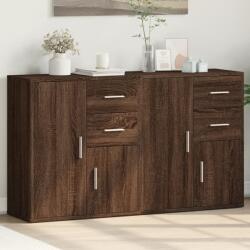 vidaXL 2 db barna tölgy színű szerelt fa tálalószekrény 60x31x70 cm (3276566)