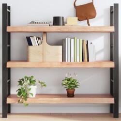 vidaXL világosbarna kezelt tömör tölgyfa fali polc 120 x 30 x (2-6) cm (363693)