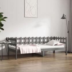 vidaXL szürke tömör fenyőfa kanapéágy 90 x 200 cm (820758)