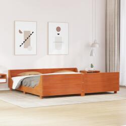 vidaXL viaszbarna tömör fenyőfa ágy matrac nélkül 180 x 200 cm (3302275)