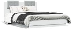 vidaXL fehér szerelt fa ágykeret fejtámlával 135 x 190 cm (3209954)