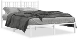 vidaXL fehér fém ágykeret fejtámlával 140 x 190 cm (376373)