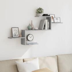 vidaXL szürke sonoma színű szerelt fa fali polc 104 x 15 x 49 cm (853205) - vidaxl