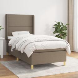 vidaXL tópszínű szövet rugós ágy matraccal 90 x 200 cm (3131885)