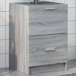 vidaXL szürke sonoma színű szerelt fa mosdószekrény 40 x 37 x 59 cm (848106) - vidaxl