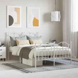vidaXL fehér fém ágykeret fej- és lábtámlával 120x200 cm (353504)