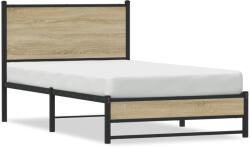 vidaXL sonoma tölgy színű fém ágykeret matrac nélkül 107 x 203 cm (4007882)