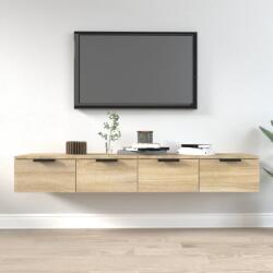 vidaXL 2 db sonoma tölgyszínű szerelt fa fali szekrény 68x30x20 cm (3115894) - vidaxl