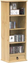 vidaXL Corona tömör fenyőfa CD-szekrény 40 x 30 x 110 cm (4005683) - vidaxl