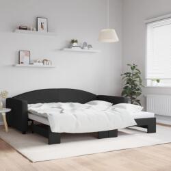 vidaXL fekete kihúzható szövet heverő 100 x 200 cm (3197195)