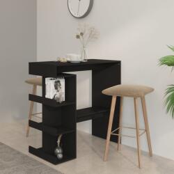 vidaXL fekete szerelt fa bárasztal tárolópolccal 100 x 50 x 101, 5 cm (809450) - vidaxl