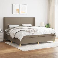 vidaXL tópszínű szövet rugós ágy matraccal 200 x 200 cm (3131861)