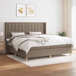vidaXL tópszínű szövet rugós ágy matraccal 200 x 200 cm (3132341)