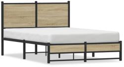 vidaXL sonoma tölgy színű fém ágykeret matrac nélkül 120 x 200 cm (4007884)