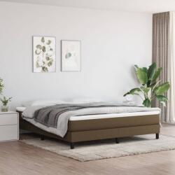 vidaXL sötétbarna szövet rugós ágy matraccal 180 x 200 cm (3144096)