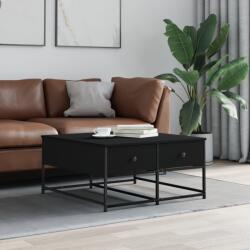 vidaXL fekete szerelt fa dohányzóasztal 80x80x40 cm (835354)