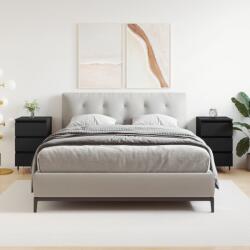 vidaXL 2 db fekete szerelt fa éjjeliszekrény 40x35x69 cm (826911)