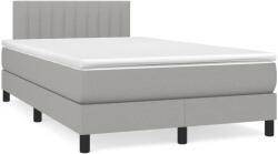 vidaXL világosszürke szövet rugós és LED-es ágy matraccal 120x190 cm (3270053)