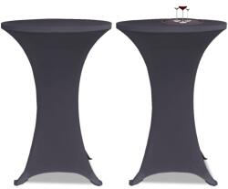 vidaXL 2 db antracitszürke nyújtható asztalterítő 60 cm (131428)