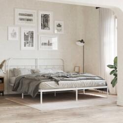 vidaXL fehér fém ágykeret fejtámlával 183 x 213 cm (377171) - vidaxl