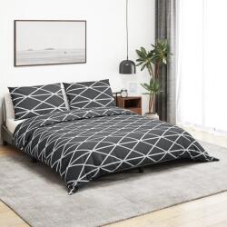 vidaXL szürke pamut ágyneműhuzat-garnitúra 155 x 220 cm (136055)
