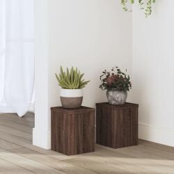 vidaXL 2 db barna tölgy szerelt fa növénytartó állvány 15 x 15 x 20 cm (852894)