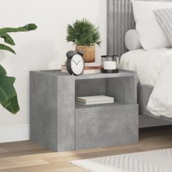 vidaXL betonszürke falra szerelhető éjjeliszekrény 45 x 30 x 35 cm (848317) - vidaxl