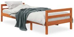 vidaXL viaszbarna tömör fenyőfa ágy matrac nélkül 75 x 190 cm (844488)