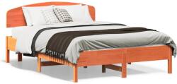 vidaXL viaszbarna tömör fenyőfa ágy matrac nélkül 140 x 190 cm (3207228)
