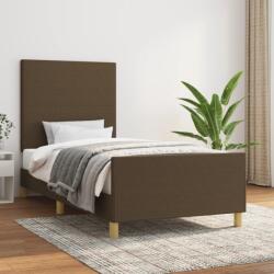 vidaXL sötétbarna szövet ágykeret matrac nélkül 80x200 cm (3124850)