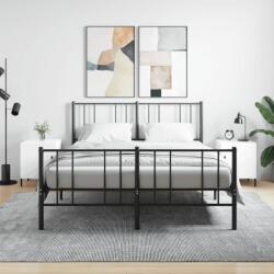 vidaXL 2 db magasfényű fehér szerelt fa éjjeliszekrény 40 x 40 x 50 cm (827585)