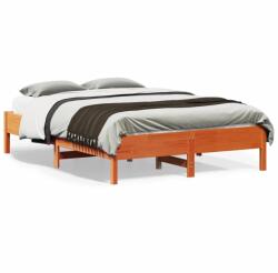 vidaXL viaszbarna tömör fenyőfa ágy matrac nélkül 135 x 190 cm (842721)