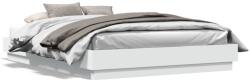 vidaXL fehér ágykeret LED-világítással 120 x 200 cm (3209800) - vidaxl