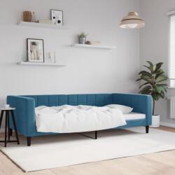 vidaXL kék bársony kanapéágy 100 x 200 cm (354014) - vidaxl