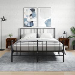 vidaXL 2 db füstös tölgy színű éjjeliszekrény 40 x 35 x 50 cm (830727)