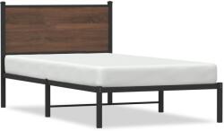 vidaXL barna tölgy színű fém ágykeret matrac nélkül 107 x 203 cm (4007761)
