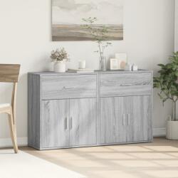 vidaXL 2 db szürke sonoma színű szerelt fa tálalószekrény 60x31x70 cm (3276551)
