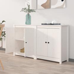 vidaXL fehér 2 db tömör fenyőfa tálalószekrény 70 x 35 x 80 cm (3114065)