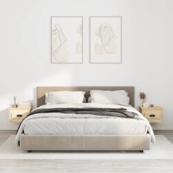 vidaXL 2 db sonoma tölgy falra szerelhető éjjeliszekrény 41, 5x36x28 cm (816383) - vidaxl