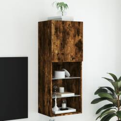 vidaXL füstös tölgy színű TV-szekrény LED lámpákkal 40, 5 x 30 x 102 cm (837061)