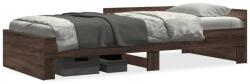 vidaXL barna tölgy színű szerelt fa ágykeret matrac nélkül 90x190 cm (849592) - vidaxl