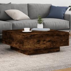 vidaXL füstös tölgy színű dohányzóasztal LED-lámpákkal 80 x 8 0x 31 cm (836592)