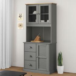 vidaXL VIGO szürke tömör fenyőfa tálaló felső 78x30x100 cm (353207) - vidaxl