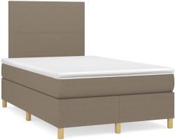 vidaXL tópszínű szövet rugós ágy matraccal 120 x 190 cm (3269920)