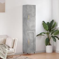 vidaXL betonszürke szerelt fa magasszekrény 34, 5x34x180 cm (3199093)