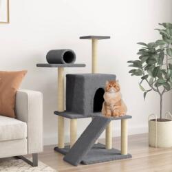 vidaXL sötétszürke macskabútor szizál kaparófával 110, 5 cm (172063) - vidaxl