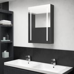 vidaXL fényes fekete LED-es tükrös fürdőszobaszekrény 50 x 13 x 70 cm (326496)